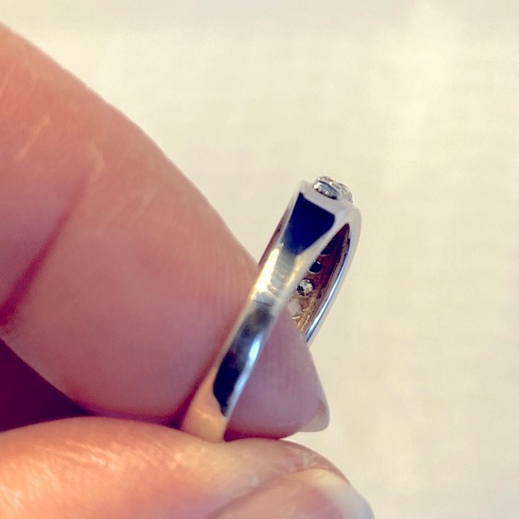 Silver 925 CZ wedding band ring - Picture 6 of 9